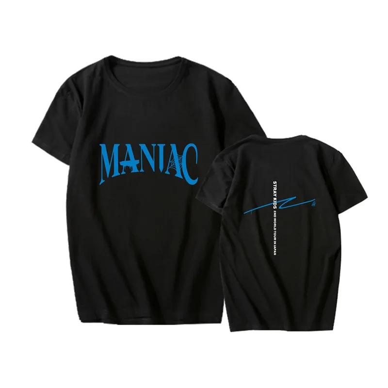 

Детские футболки Stray kids MANIAC skz World Tour в Японии, хлопковая Футболка премиального качества Kpop футболки для фанатов