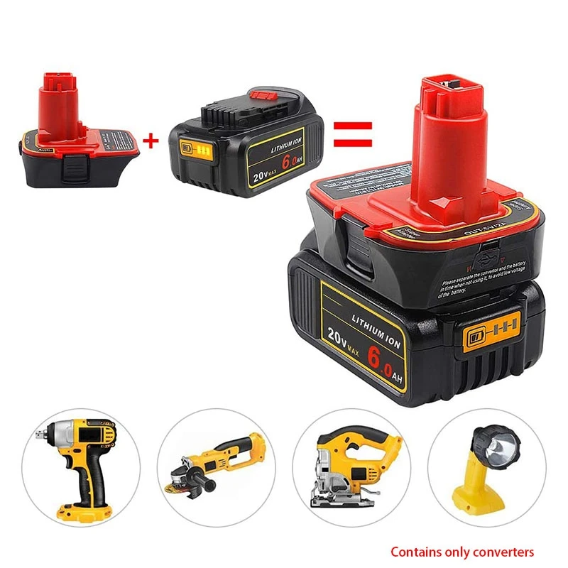 Адаптер-адаптер аккумулятора для инструментов DeWALT 18 в-20 в DCA1820 DCB090 функция USB