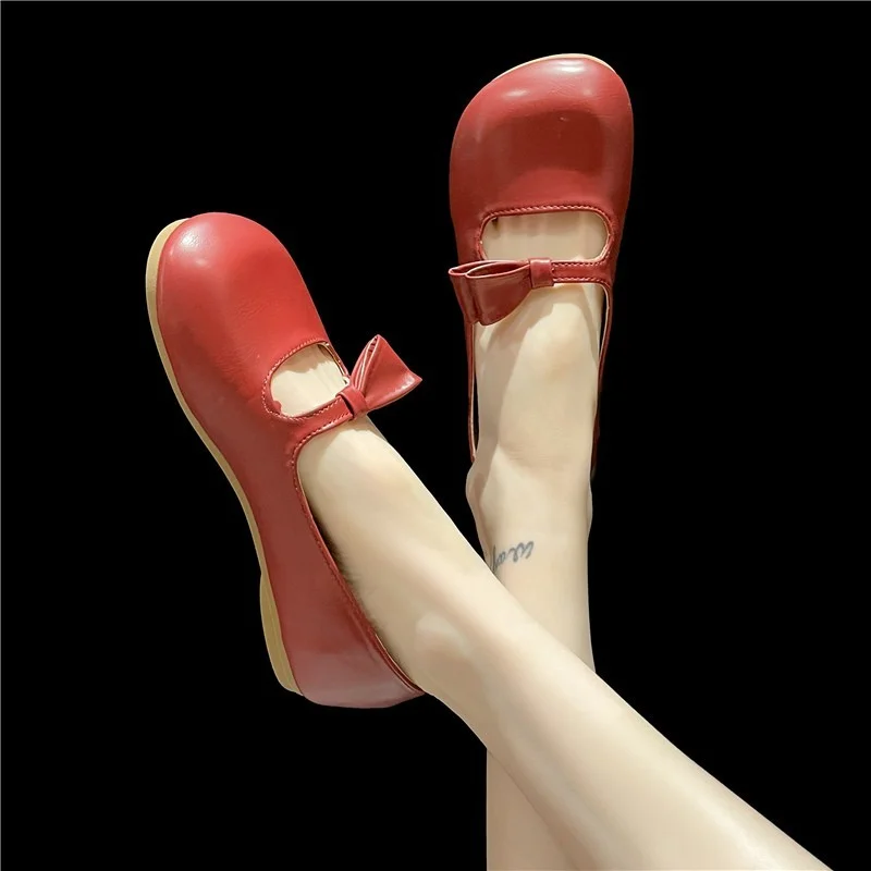 

Женские туфли ручной работы, мягкие туфли на плоской подошве, с круглым носком, в национальном стиле, Повседневная теннисная обувь, 2023