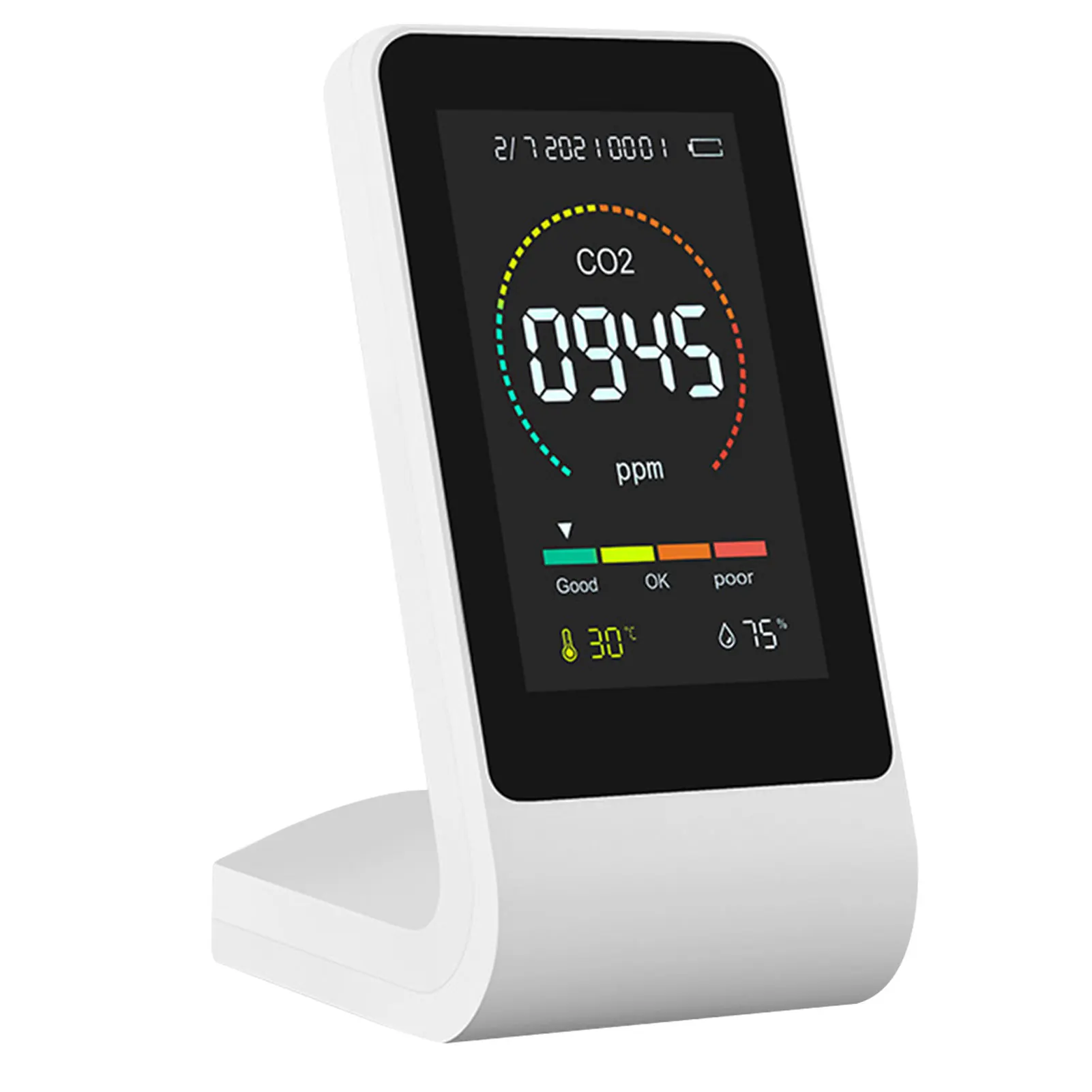 

CO2 Meter Intelligent Carbon Dioxide Detector 3-In-1 Air Monitor Temperature Humidity Monitor Tester CO2 Sensor Hygrometer