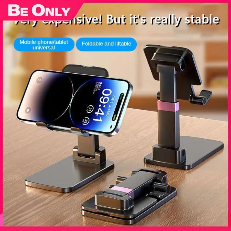 

Plastic Lightweight Desk Mobile Phone Holder Black Mobile Phone Stand Lifting Desktop Lazy Bedside Support Office Accessories