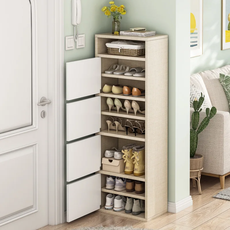 

Bedroom Closets Door Household Economical Storage Room Shoes Shelf Dustproof Narrow High Vertical Multifunctional Furniture ZXF