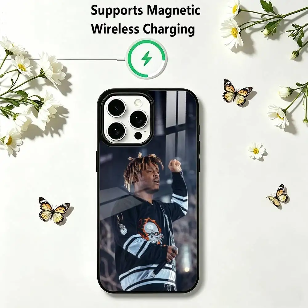 Чехол для телефона Rapper J-Juice WRLD 999 для iPhone 17, 16, 15, 14, 13, 12, 11 Plus, Pro с поддержкой магнитной беспроводной зарядки (art.: 3920daccbe009) - 3920daccbe009