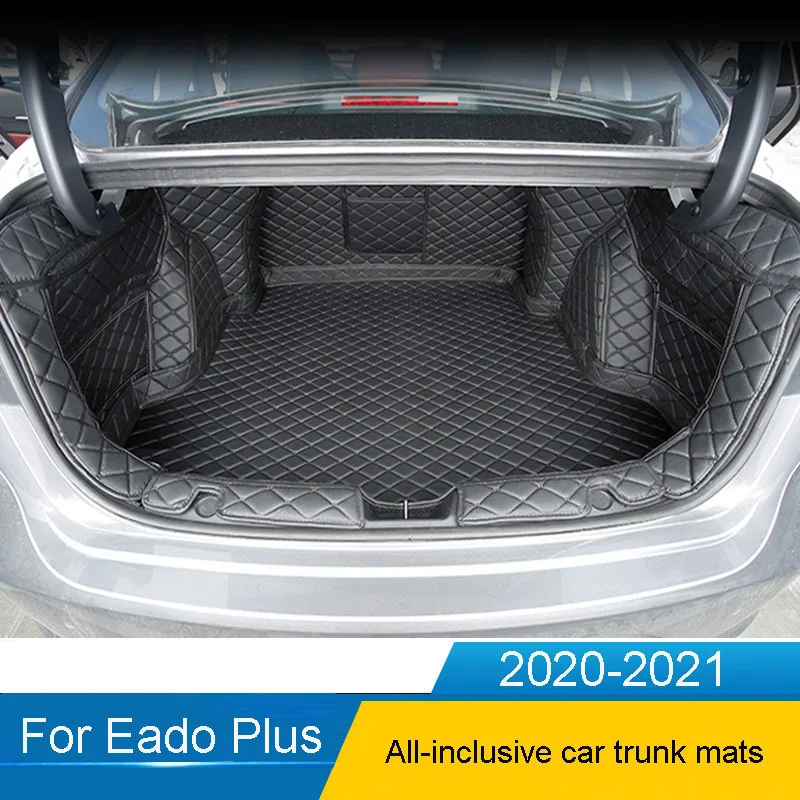 

Leather Car Trunk Mats Cover All-inclusive Anti-Dirty Protector Carpet Pad For Changan Eado Plus 2020 2021 Styling Accessories