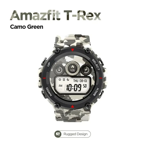 Смарт-часы Amazfit T rex T-rex мужские, отремонтированные умные часы с GPS, влагозащитой, аккумулятором на 20 дней, для iOS и Android