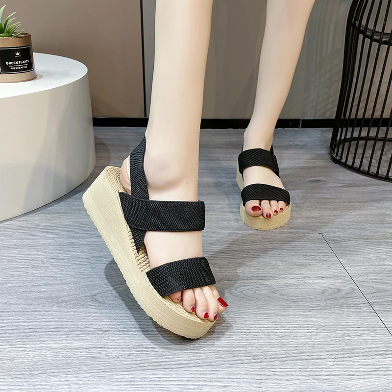 

Thick-soled Wedge Sandals Women Summer Outer Wear Casual Shoes New Fashion Beach Shoes Sandalias Mujer Verano 2022 Sandalias