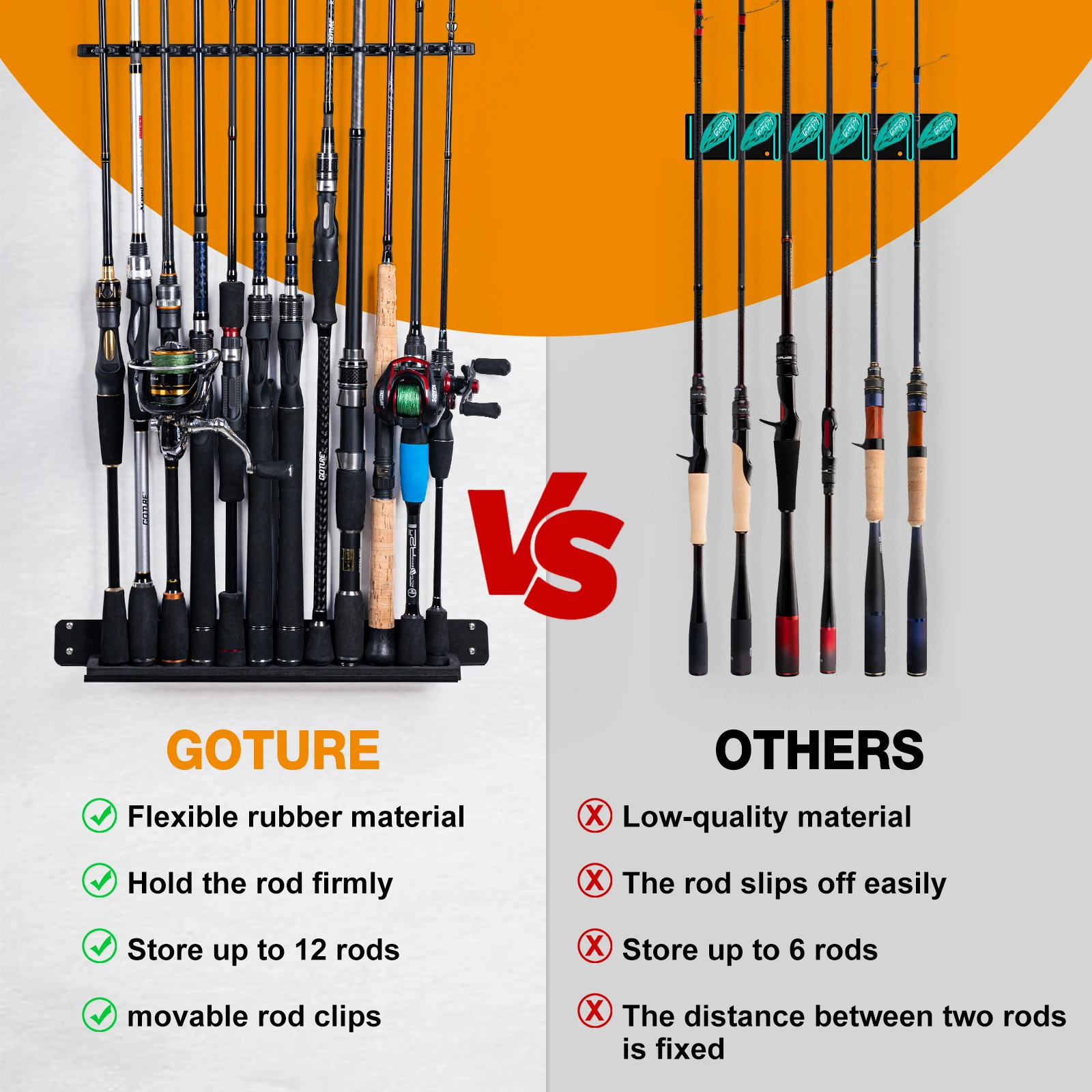 2 шт./набор подставки для удочек с 12 отверстиями