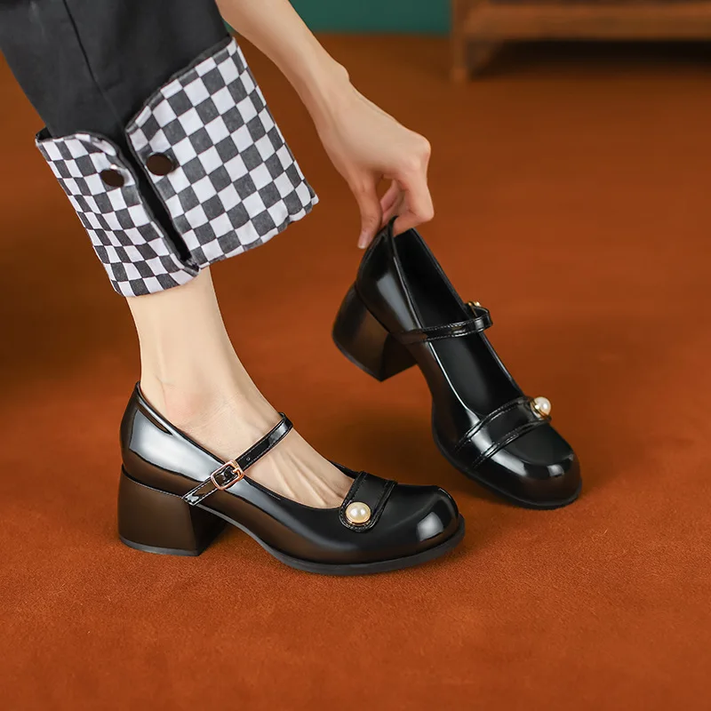 

Summer Shoes Ladies Round Toe Black Flats Shallow Mouth Female Footwear All-Match Women's Heels Casual Sneaker Oxfords 2023 Retr