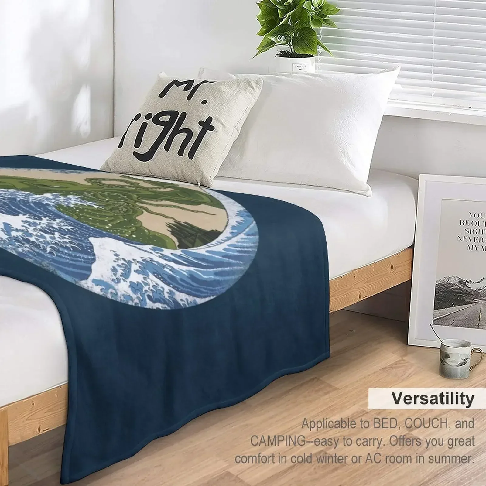 Одеяло Hokusai Cthulhu для волос диван рождественские подарки одеяла