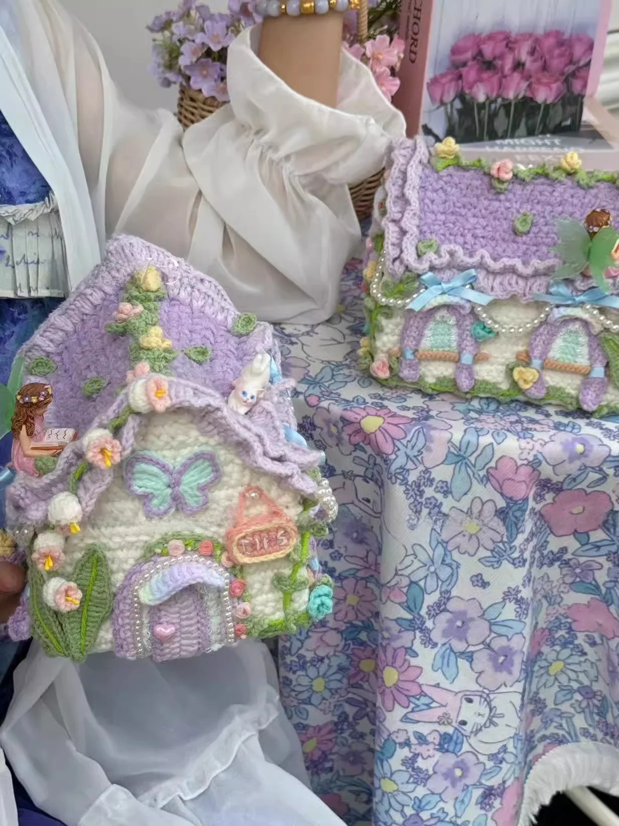 Shevell оригинальная цветочная комната сказочная шерсть DIY вязаный крючком тканый