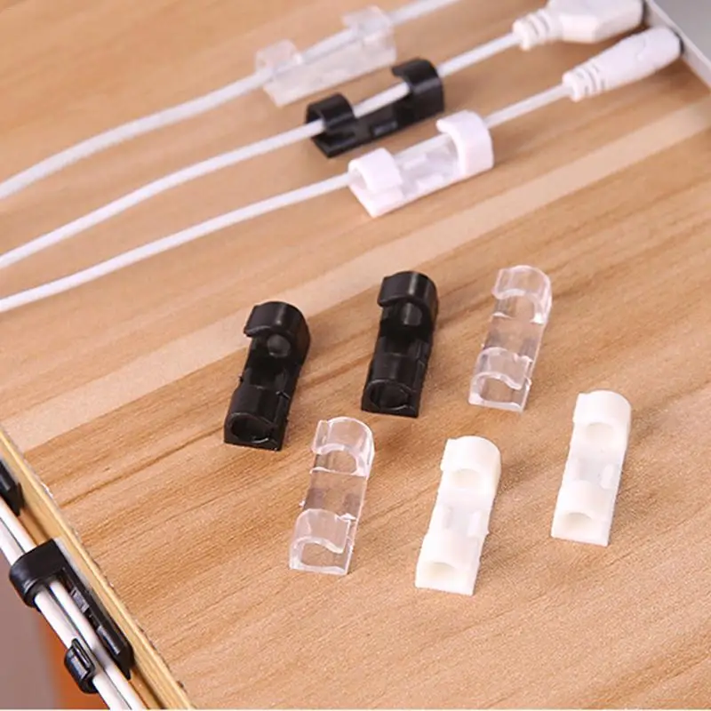 

16-20pc/lot Wire Cable Management Organizer Desktop&Workstation Clips Cord Management Holder USB Charging Data Line home storage