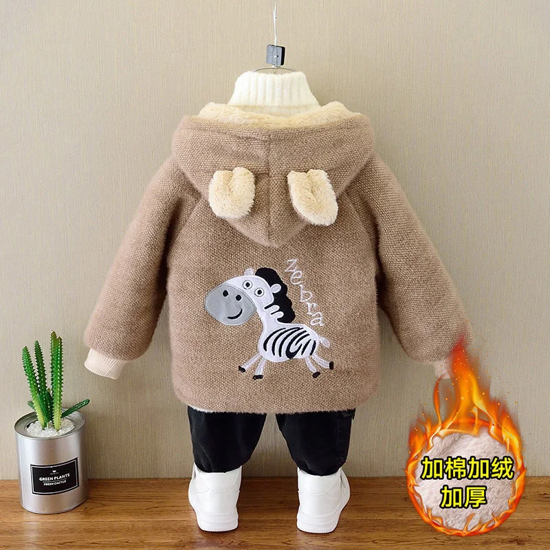 Пальто для мальчиков куртка хлопковая верхняя одежда ветровка 2023 утепленная