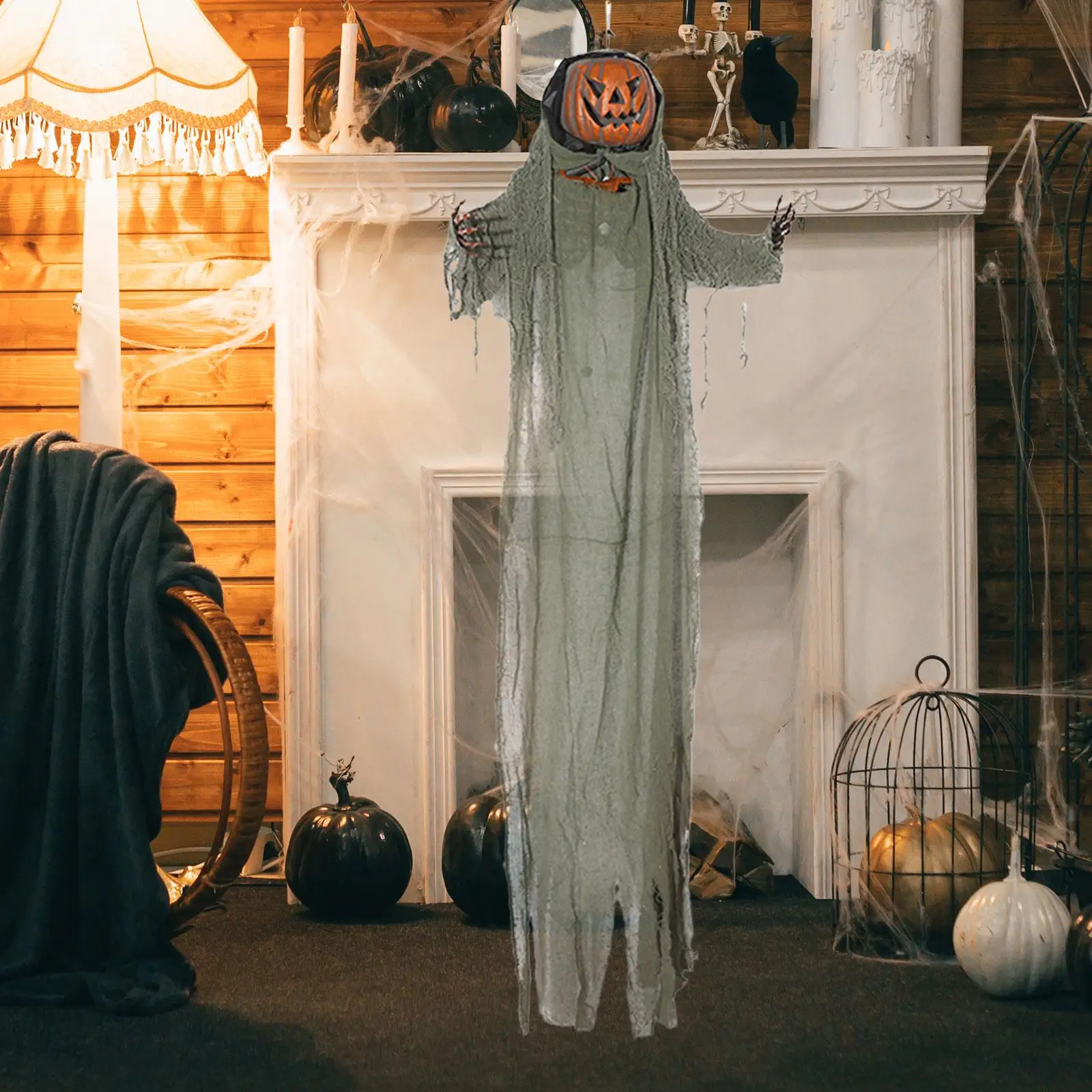 Подвесной Скелет Украшение В Виде Тыквы Хэллоуин Искусственный Ужас Реквизит