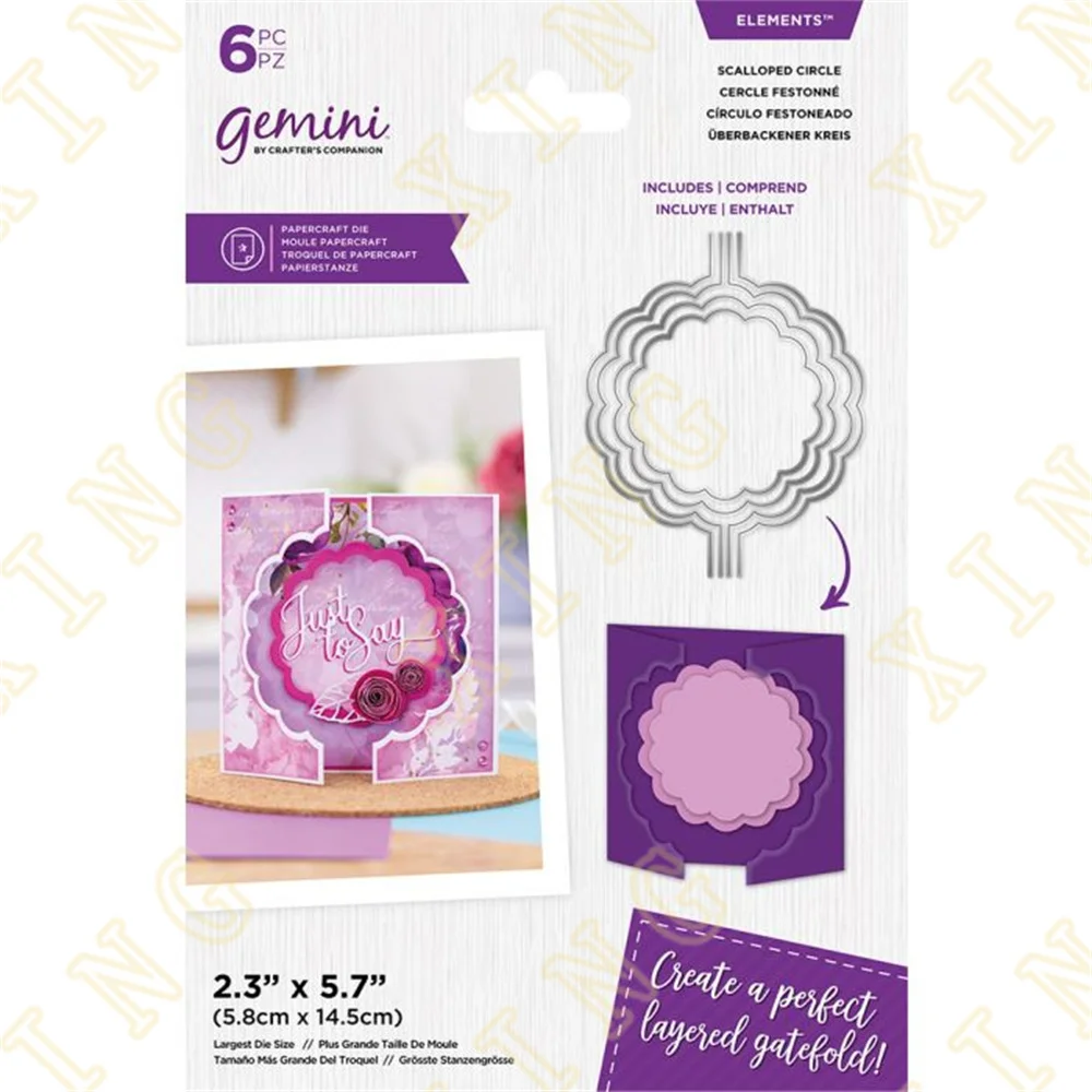 

Metal Cutting Dies Scrapbook Diary Decoration Stencil Embossing Template Diy Greeting Card Handmade 2022 New Scalloped Circle