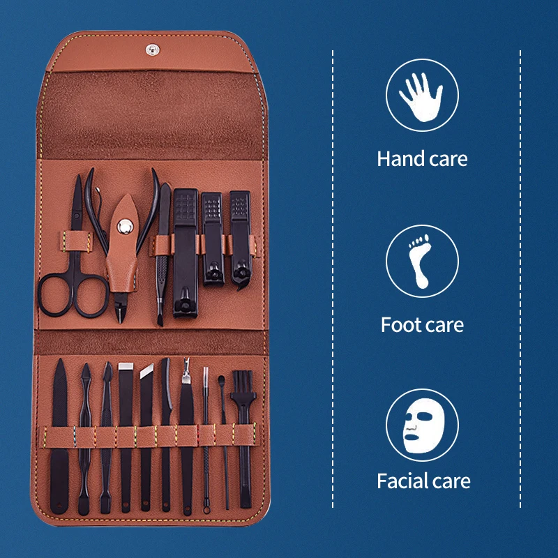 

Кусачки для ногтей из нержавеющей стали, складные кусачки для ногтей, набор инструментов для красоты, семейный набор