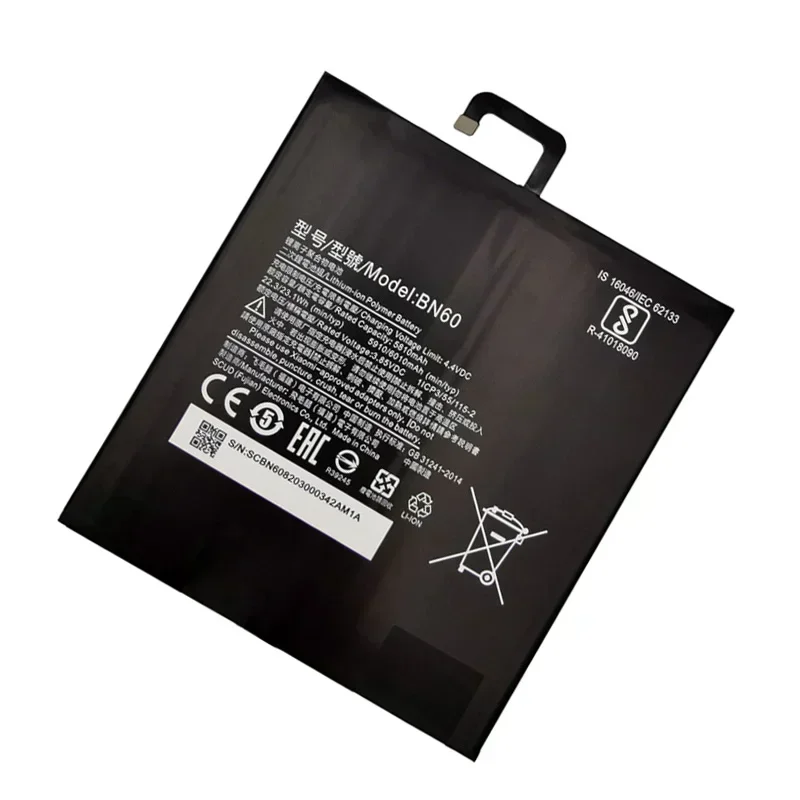 Фото 2025 лет 100% оригинальный аккумулятор Xiao mi BN60 для Xiaomi Pad 4 Tablet Pad4 MiPad4, 6010 мАч, аккумулятор большой емкости + инструменты №4