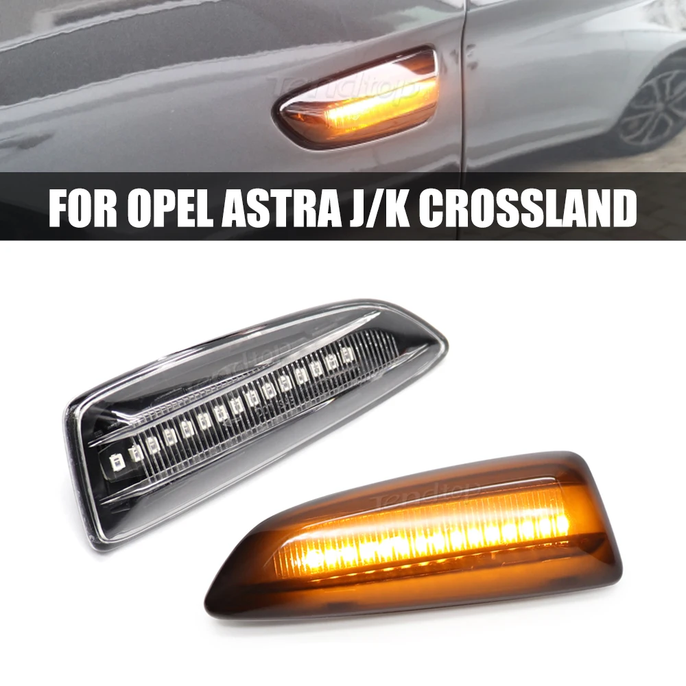 

Светодиодный Динамический указатель поворота, боковой габаритный фонарь, указатель поворота для Opel, для Vauxhall Astra J K Crossland X Grandland Insignia B Zafira C