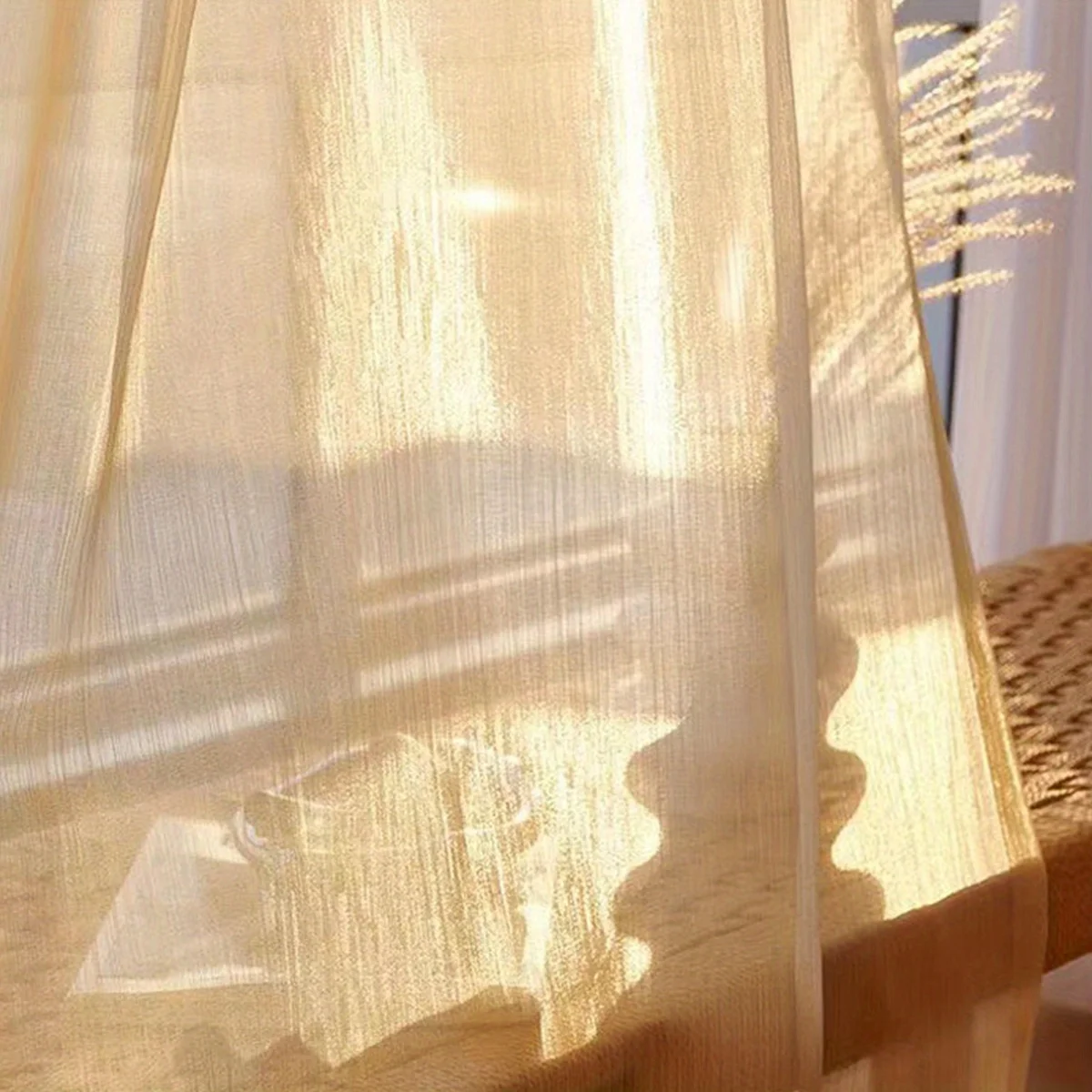 

1 шт., элегантные прозрачные шторы цвета шампанского, золотого цвета для гостиной, спальни, балкона, звездный свет, прозрачная пряжа, вуаль, шторы из органзы