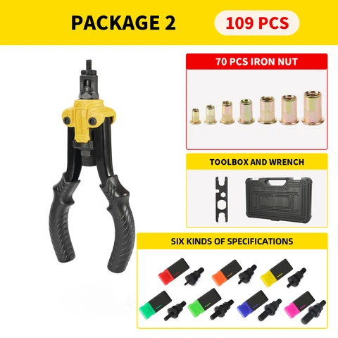 Ручная заклепочная гайка M3 M4 M5 M6 M8 M10 - изображение