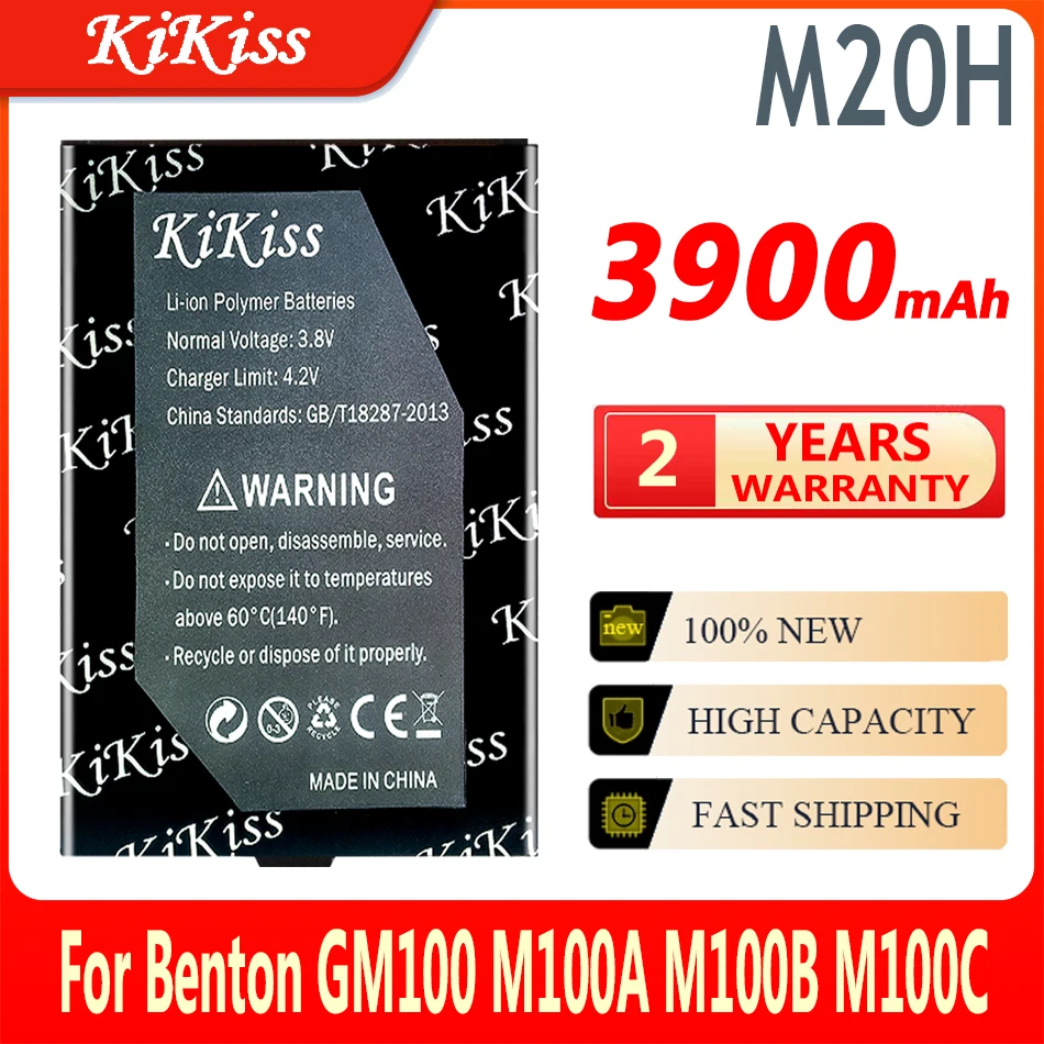 

3900mAh KiKiss 100% New Battery M20H For Benton GM100 M100A M100B M100C Digital Batteries