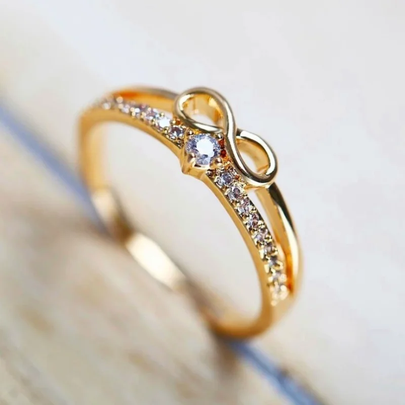 

Luxury Fashion Jewelry Diamond Stainless Steel Ring Women Wedding Accessories Engagement Rings for Women Bulk Items Wholesale