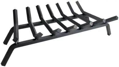

3/4" Premium Solid Steel Fireplace Grates - Warranty, Black, 30-Inch
