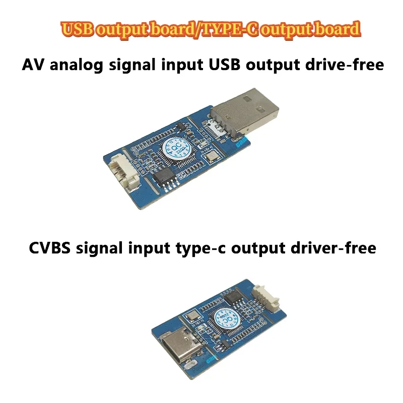 Фото CVBS к USB-захватке AV CVBS Аналоговый сигнал S-VIDEO-сигнал к цифровой плате вывода USB/выходная плата TYPE-C без драйверов 1080P №1