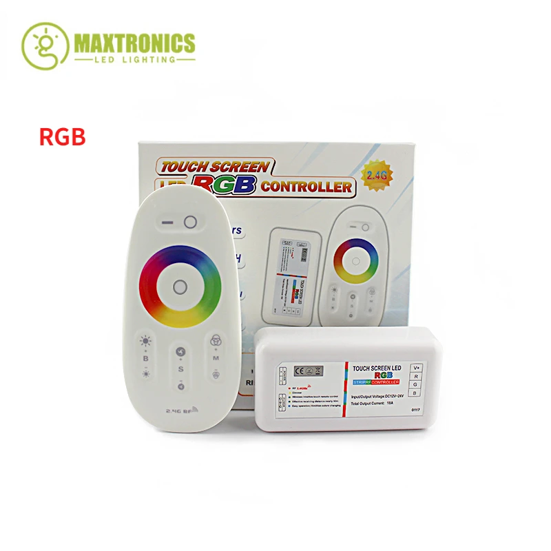 

2.4G RF RGBW RGB LED Controler Touch Screen DC12-24V 18A Remote Controller Channel For RGB / RGBW 5050 3528 5630 LED Strip