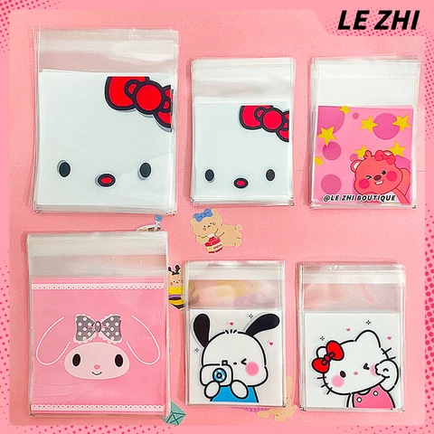 Милые пакеты для конфет MINISO Hello Kitty Mymelody 100 шт