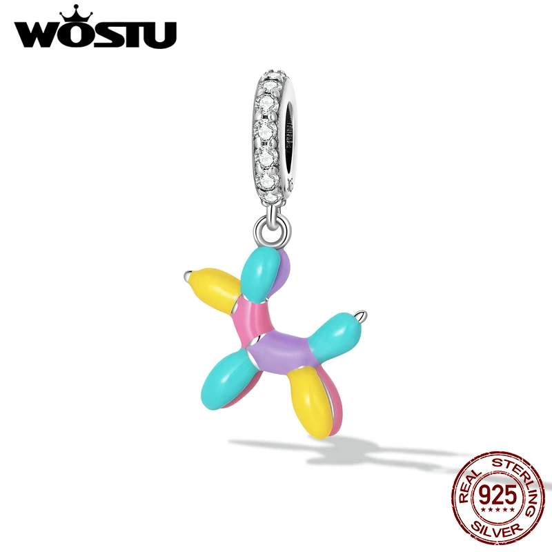 WOSTU 925 Стерлинговое Серебро амулеты для домашних животных шар собака кулон