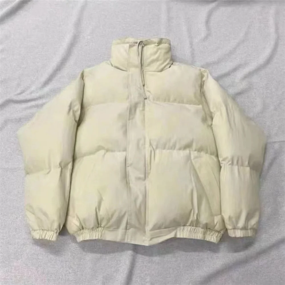 Essentials winter high street stand-up collar solid color down jacket men's and women's loose  jackets winter men's down jacket