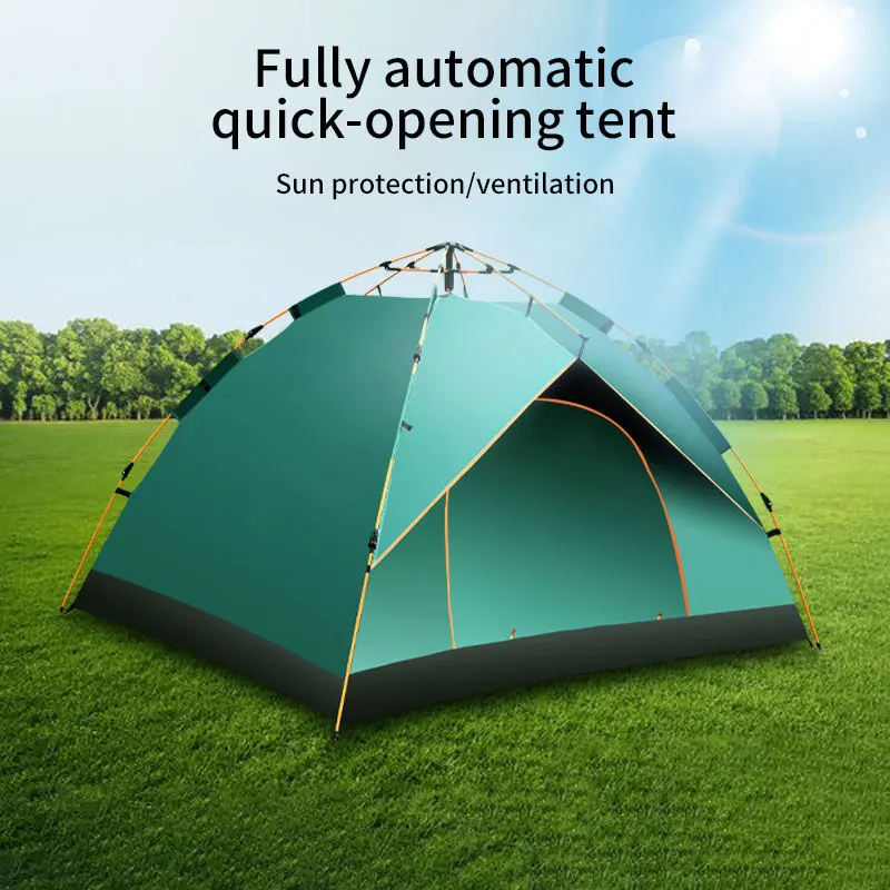 

Double Layer Automatic Tent 3-4 Person Fully Outdoor Automatic Quick Open Tent Waterproof Llightweight Travel Accessories