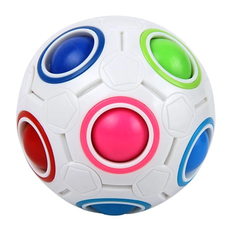 

Fingertip Spinner Interactive Mini Puzzle Toy Stimulation Sensory Anti-Anxiety Football Cube for Offices Kids