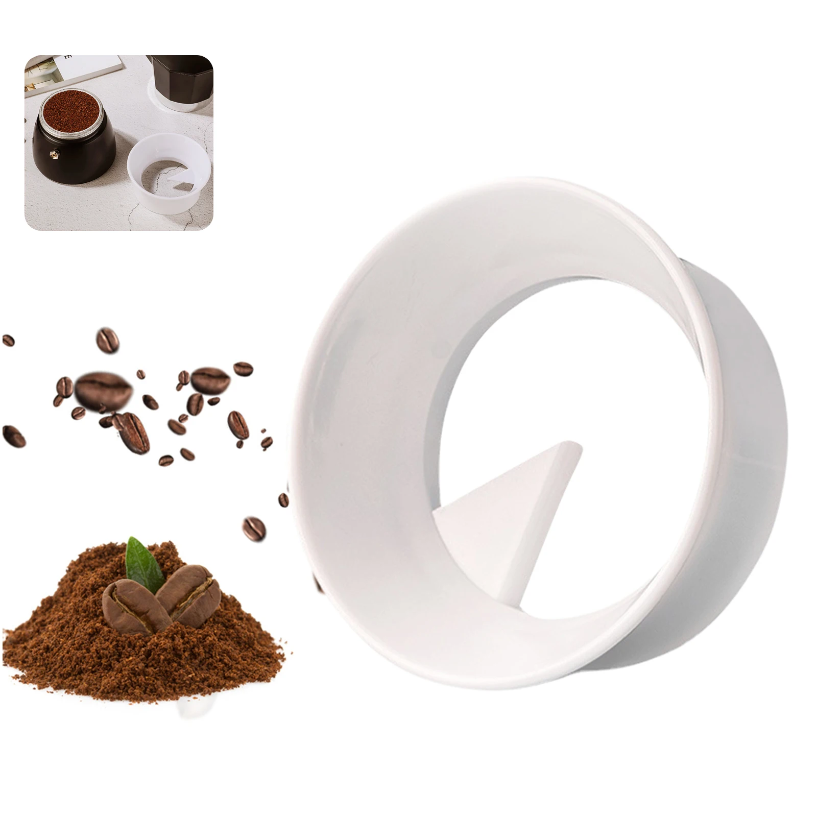 

Coffee Tamper for Moka Pot Rotary Powder Dosing Ring Coffee Distributor Leveler Espresso Tool Coffee Tamper Accessorie 85MM 90MM