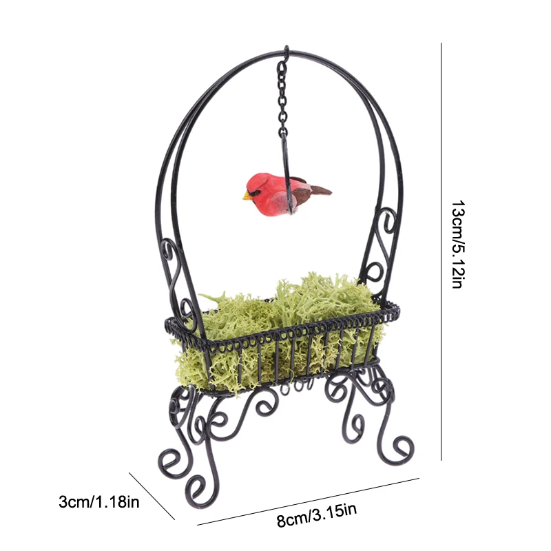 1:6 1:12 миниатюрный металлический Цветочный стеллаж для кукольного домика