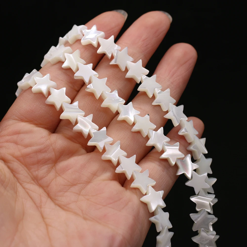 

Natural Shell White Pentagram Beads Elegant Appearance Fine Look for DIY Charms Jewelry Accessories Making Manual Random Gifts