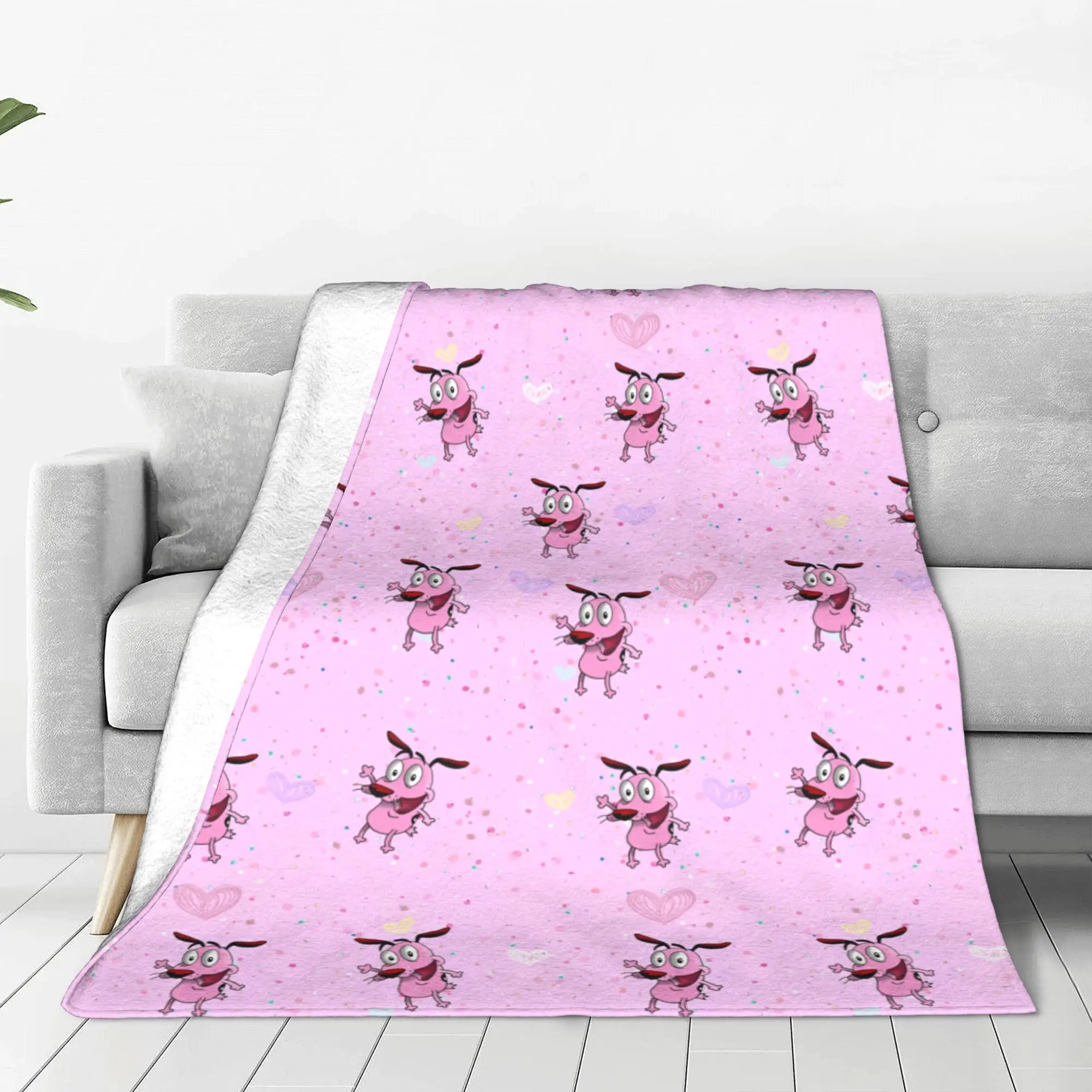 Ковардская собака с-мужество мультфильм смешное одеяло покрывало милое комедия