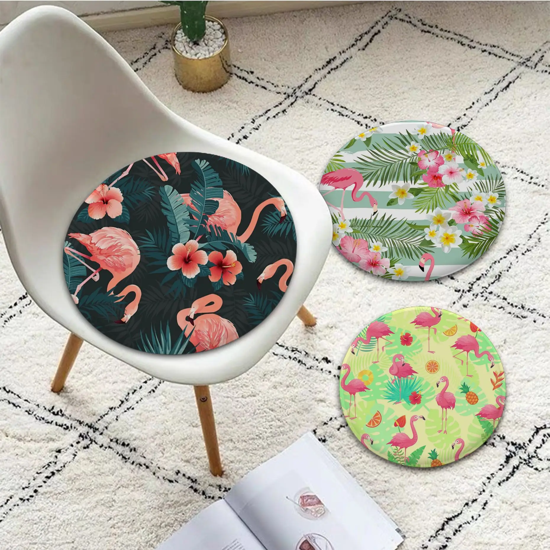 

Коврик для дивана с принтом в виде тропических листьев