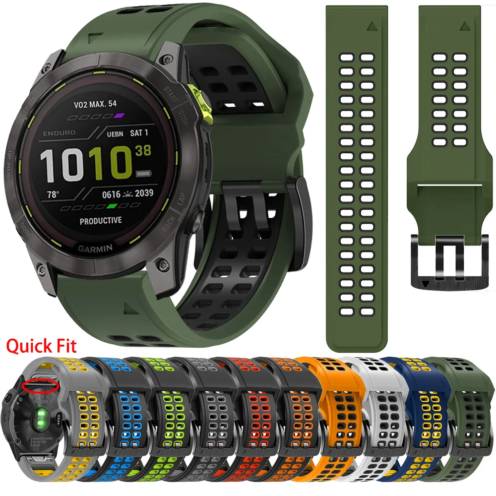 

Ремешок силиконовый для смарт-часов Garmin Enduro 2/Epix/MARQ, 26 дюймов, 22 мм
