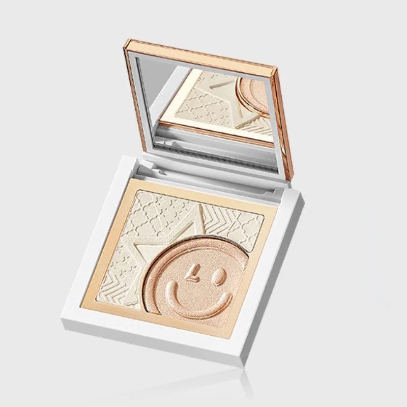 

Inverted Glamour Highlight Powder Sequin Polarized Brightening Contour Palette Matte Pearlescent Smiley Face Two-tone Highlight