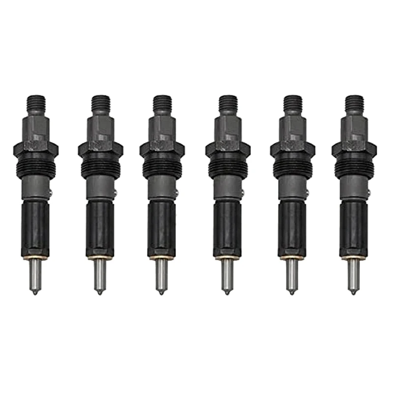

6Pcs 0432131753 Fuel Injector 3897596 Black Accessories Kits For -Cummins 6BTA 5.9L 350HP