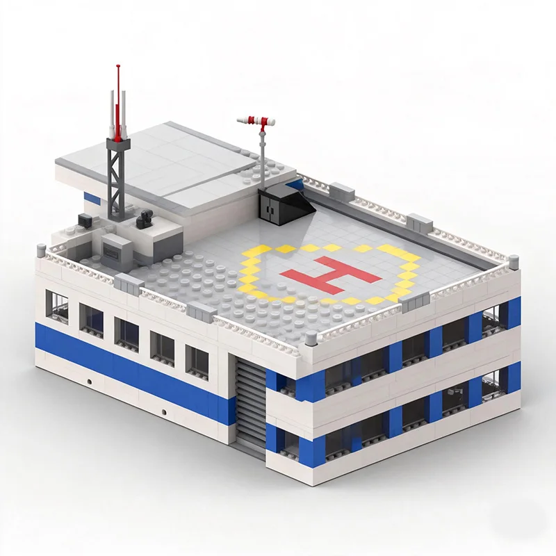 Фото 5023 деталей Модульный конструктор THW Station MOC, настраиваемый, простой в сборке, технологичный, для мальчиков, праздничный подарок №3