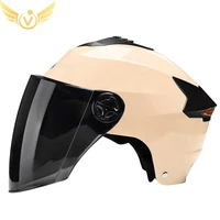 retractable helmet for motorcycle vintage jet with double sun visor lens summer mens womens open face helmet for motor bike