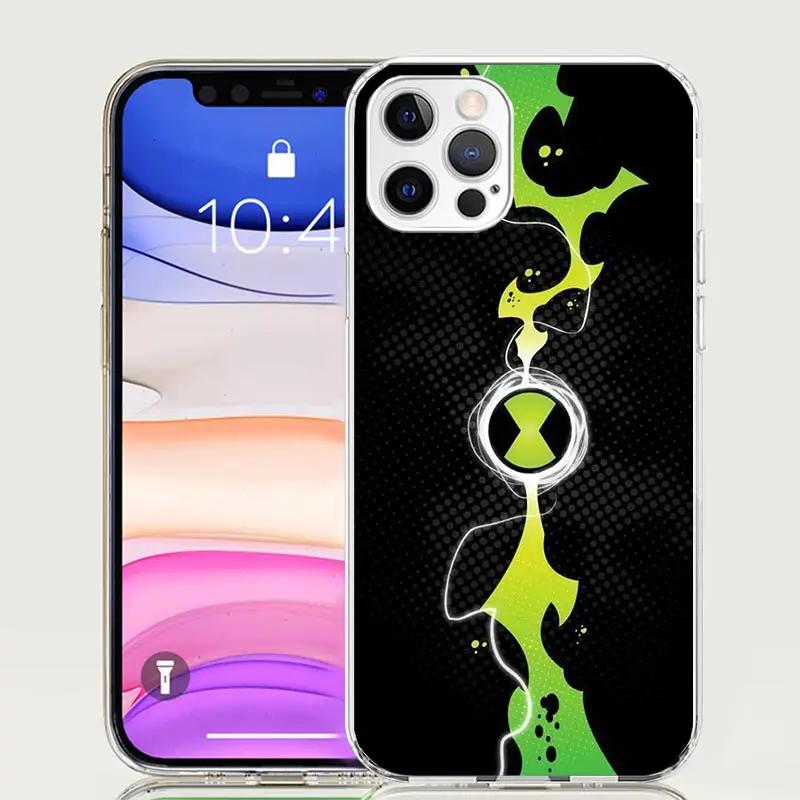 Чехол для телефона Cartoon Ben 10 iPhone 16 15 Plus 11 14 Pro Max 13 12 Mini XS X XR 7 8 + SE Pattern Customized Couqe Cover