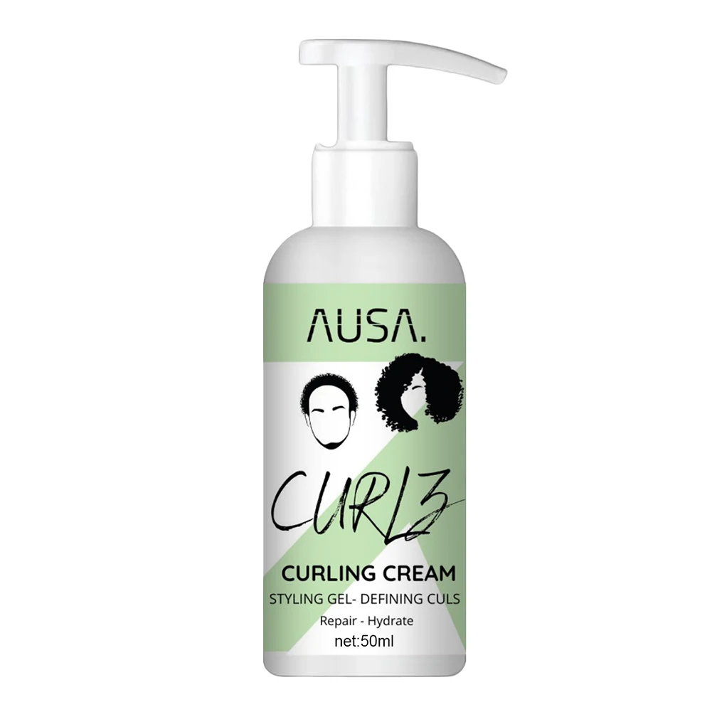 

50ml Curl Hair Cream Curl Booster Defining Cream Moisturizing Repair Frizz Hair Styling Cream Enhancer Hair Care Elastin