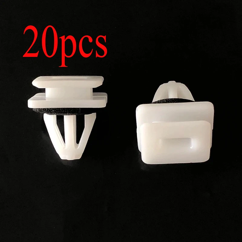 

20 шт., боковая юбка автомобиля, защита порога, молдинг, рокер, накладка, зажимы, нейлоновый крепеж, фиксатор для Honda Civic CRV 91504SP1003, белый