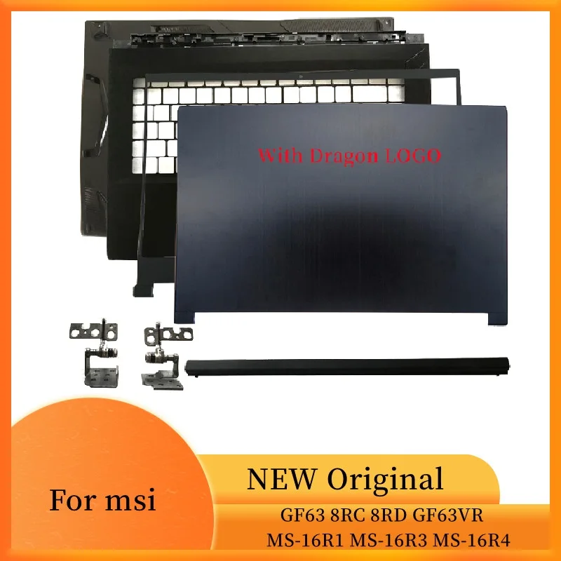 

NEW For MSI GF63 8RC 8RD GF63VR MS-16R1 16R3 16R4 Laptop LCD Back Cover/Front bezel/Hinges Cover/Palmrest/Bottom Case