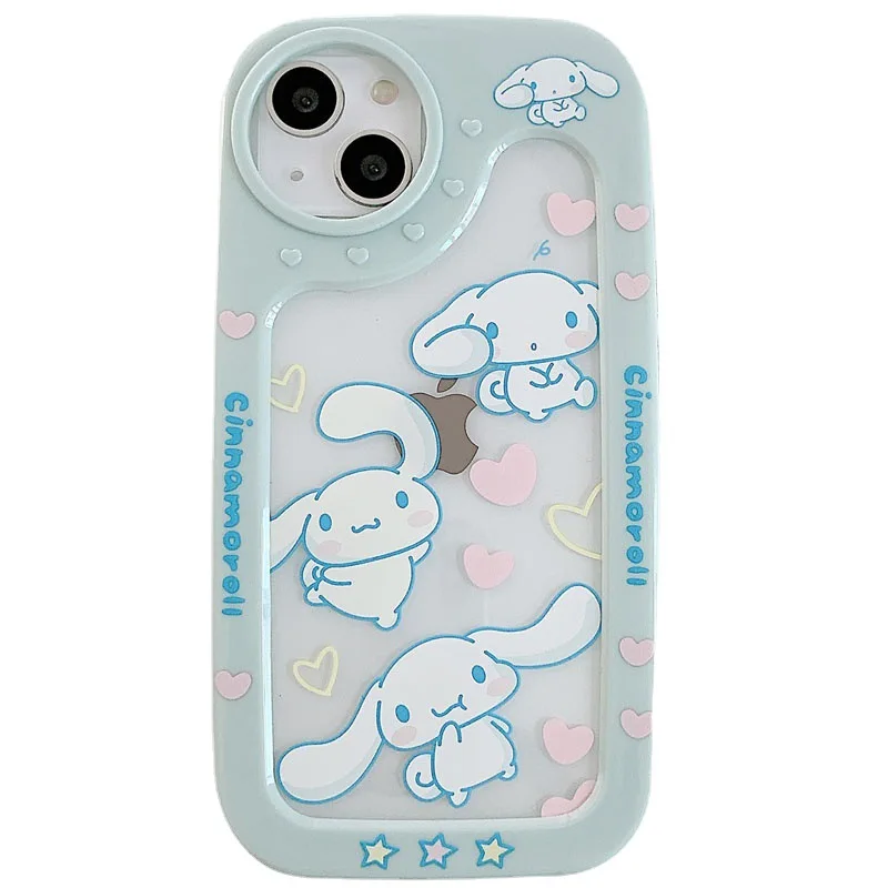 

Kawaii Sanrioed Cinnamoroll Phone Case for Iphone11 12 13 Pro Max X Xs Xr Double-Layer Soft Drop-Proof Anime Cute Girl Case Gift