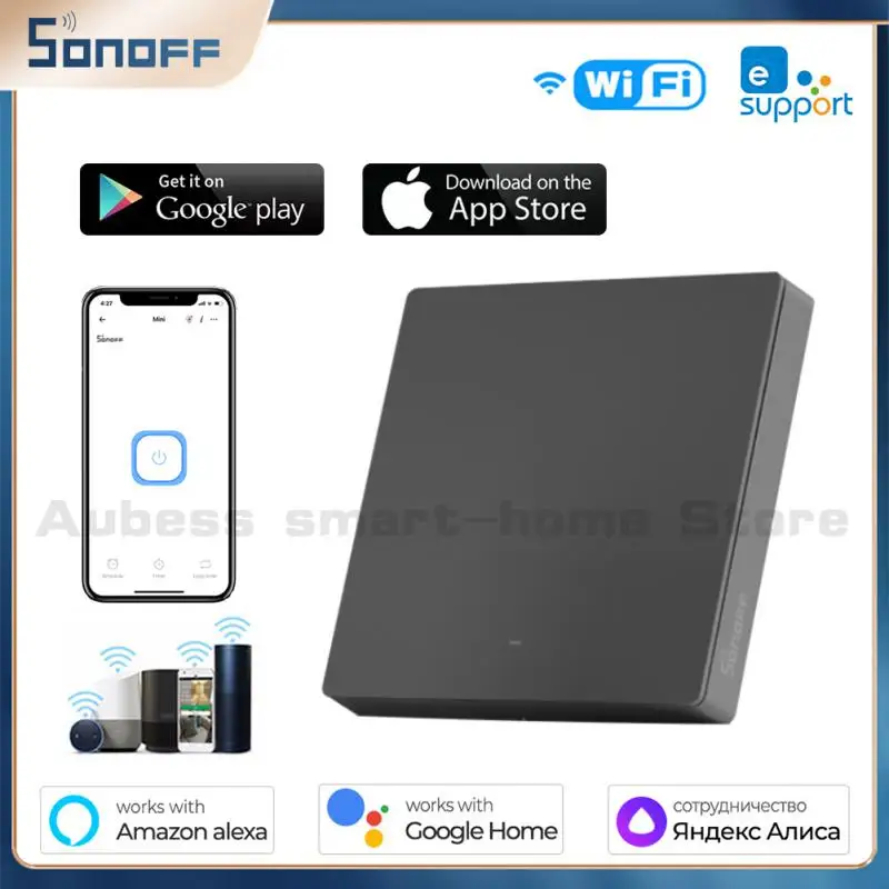 

SONOFF SwitchMan M5 Smart Wall Switch 80/86 1/2/3 Gangs Wireless App EWELink Remote Control Voice Control Alexa Alice Google