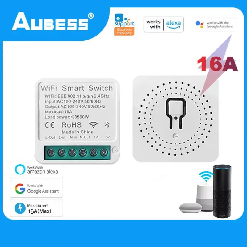 

Умный мини-выключатель EWeLink с поддержкой Wi-Fi, 16 А